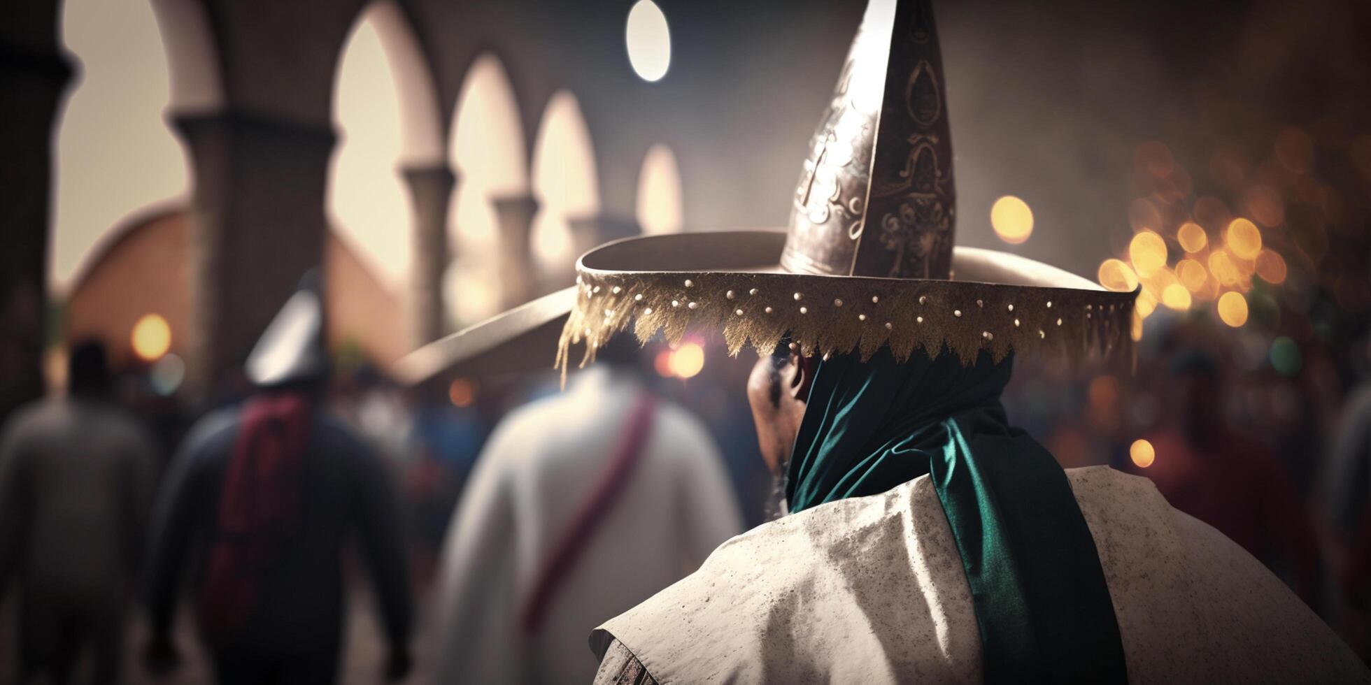 Joyful Scenes in the Streets Celebrating Mexican Semana Santa Holiday photo