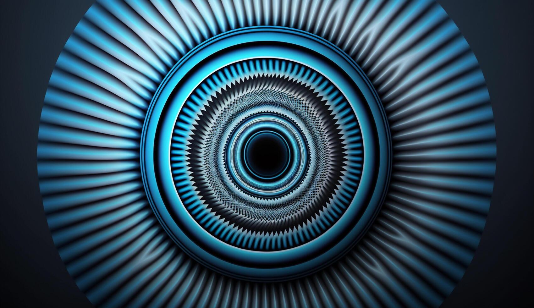 Radiant Blue Frequencies on Dark Background, Abstract Artwork photo