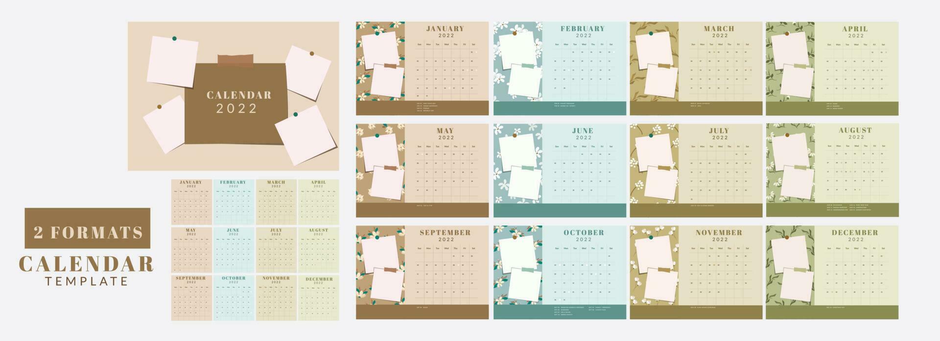 Yearly desk calendar design. 24066547 Vector Art at Vecteezy