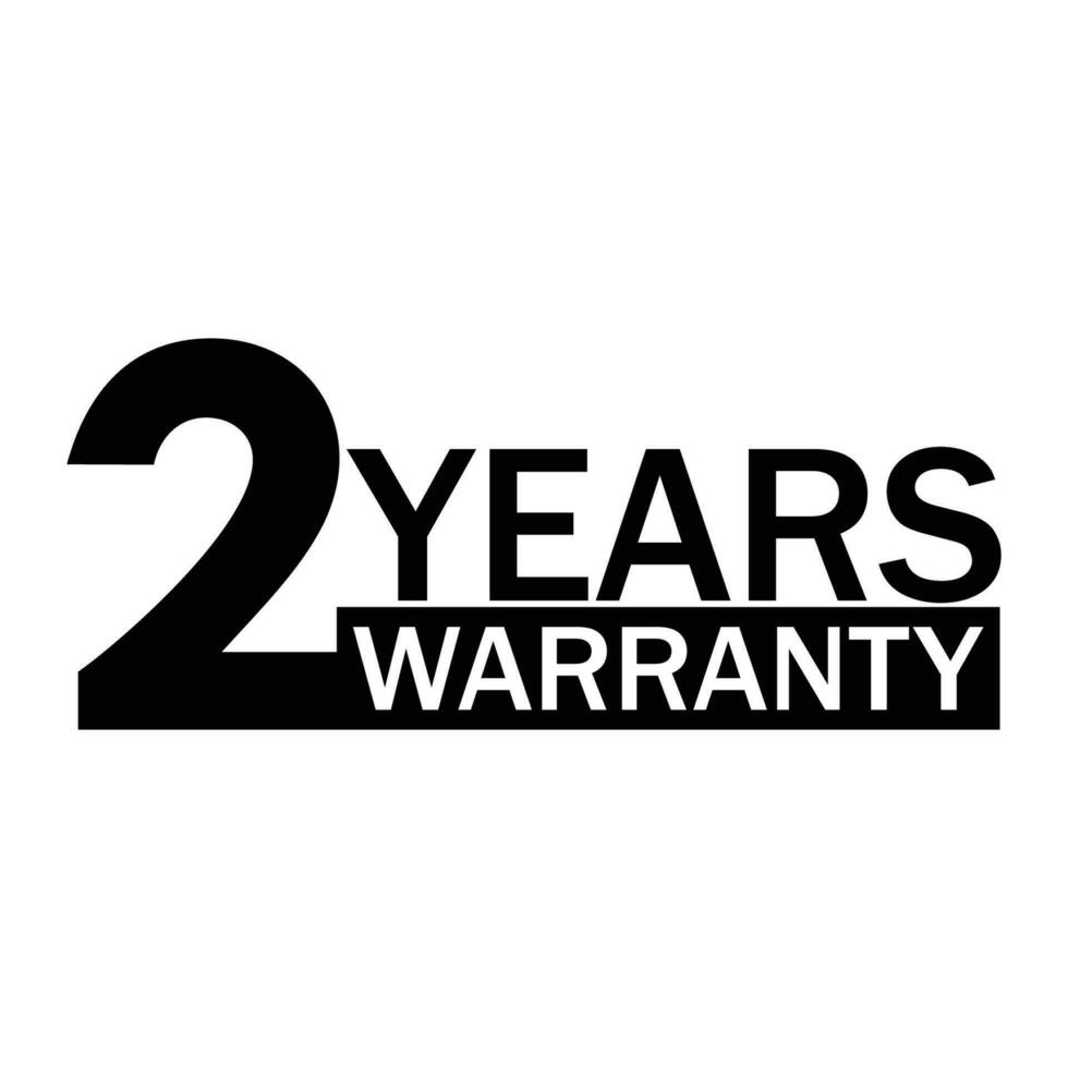two years warranty design. guarantee label illustration. vector