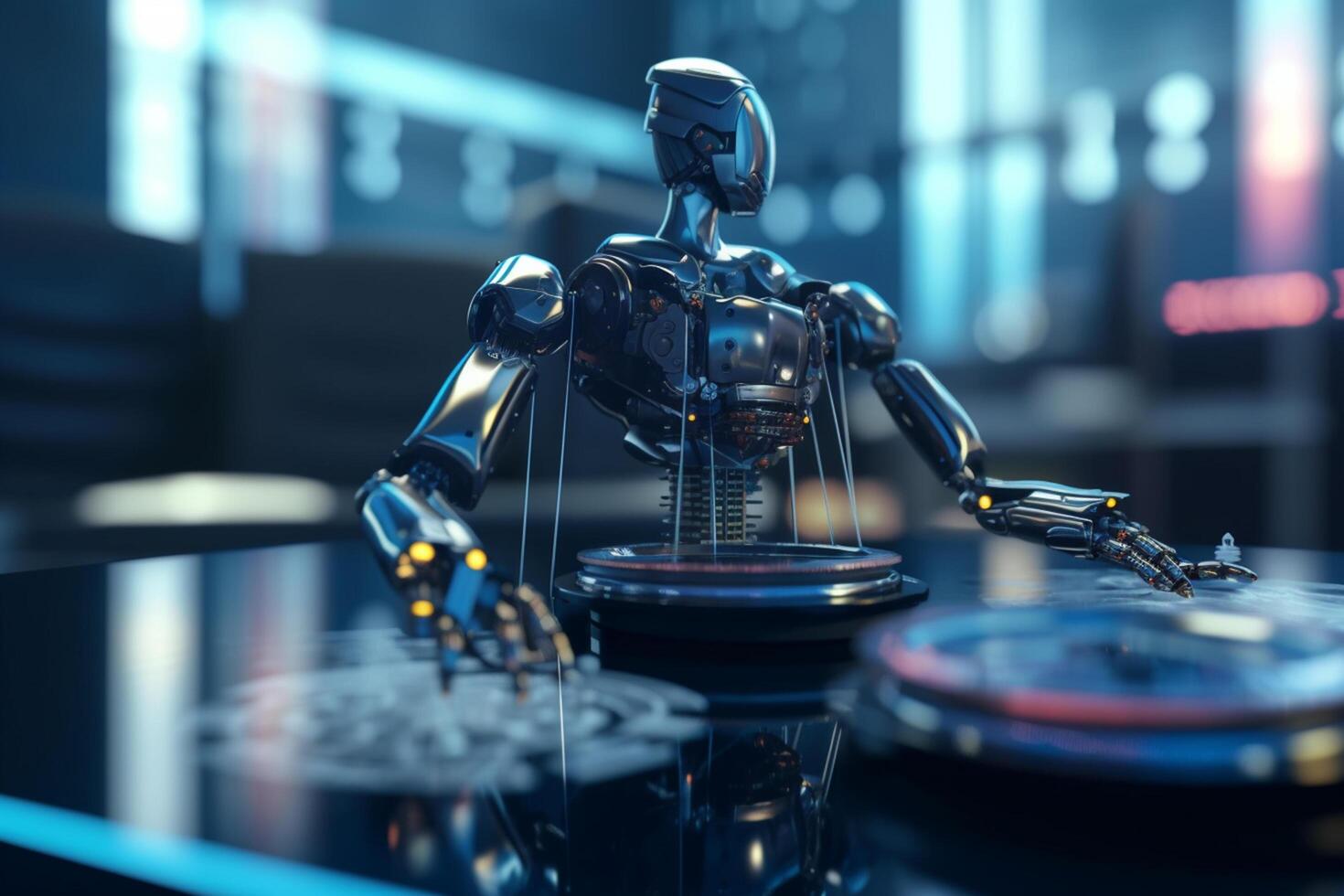 The Future of Law An AI-Powered Legal System Illustration photo