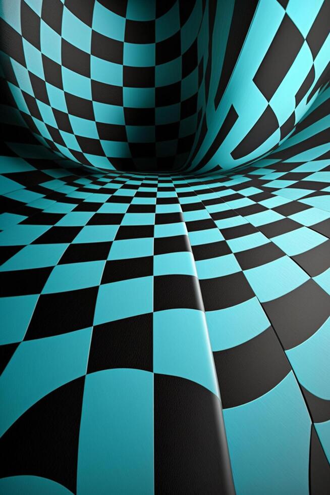 3D Vortex Chessboard Pattern photo