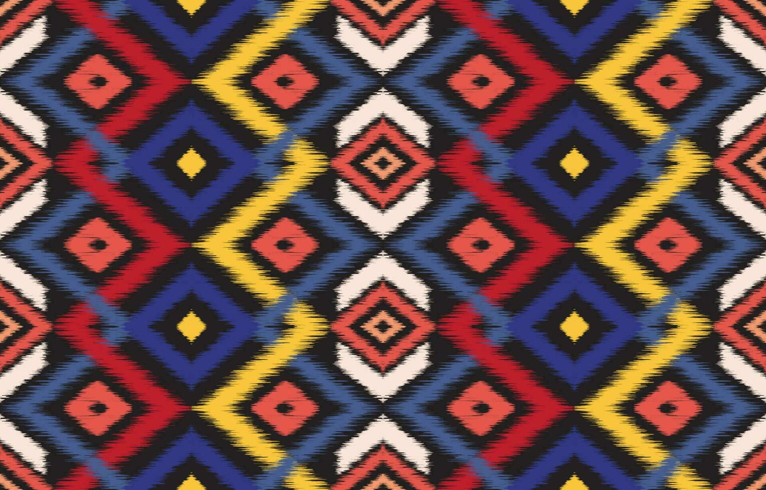 Ethnic abstract ikat art. Seamless pattern in tribal, folk embroidery, and Mexican style. Aztec geometric art ornament print. Design for carpet, wallpaper, clothing, wrapping, fabric, cover, textile. vector