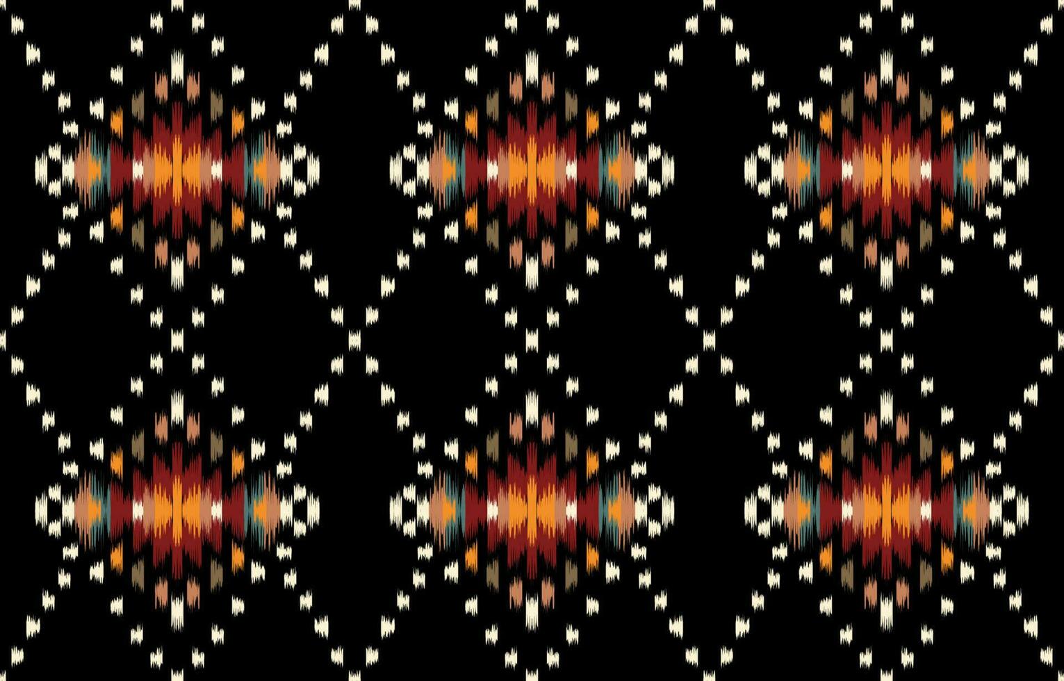 étnico resumen ikat Arte. sin costura modelo en tribal, gente bordado, y mexicano estilo. azteca geométrico Arte ornamento impresión. diseño para alfombra, fondo de pantalla, ropa, envase, tela, cubrir, textil. vector