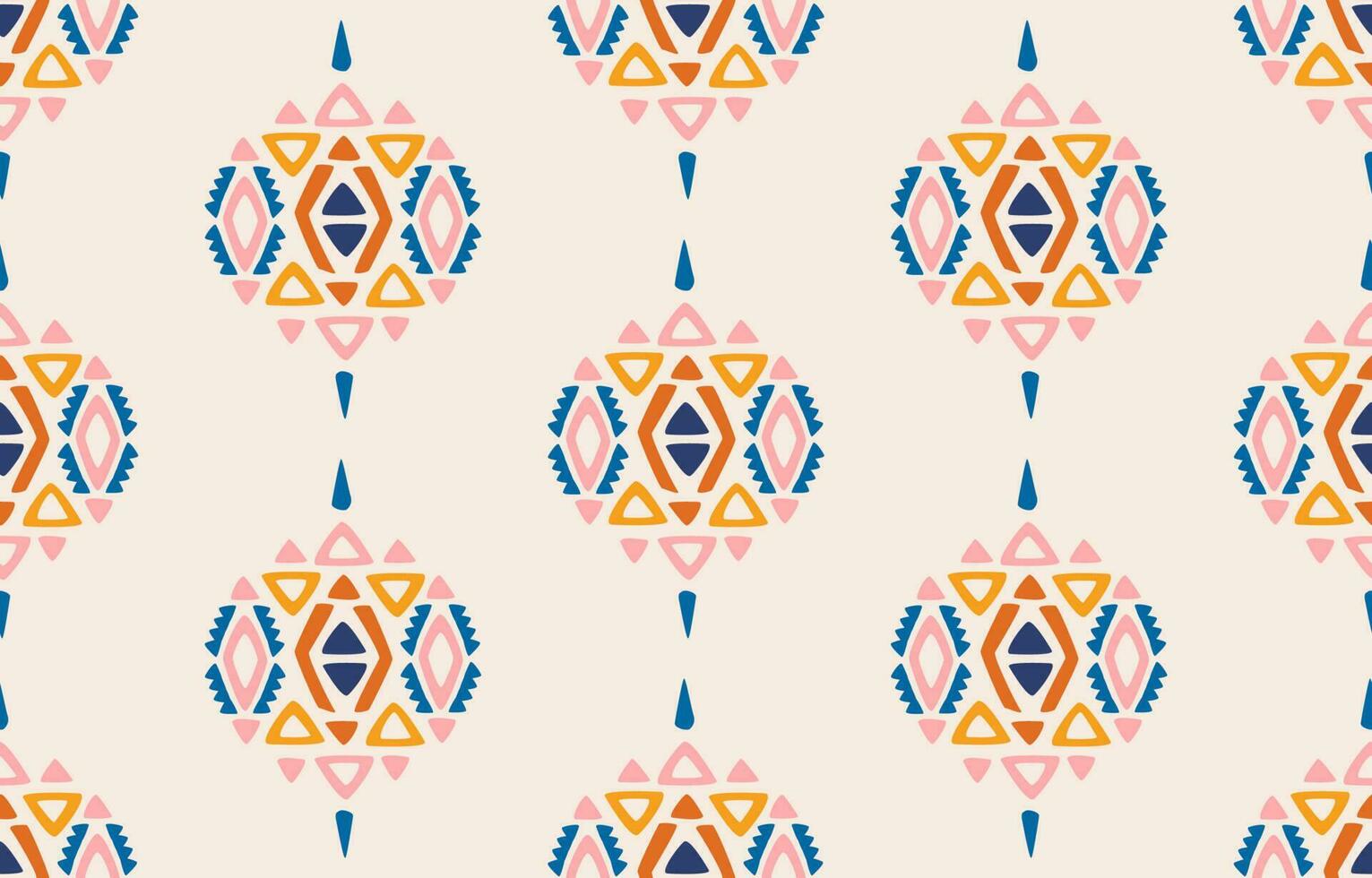 Native Ikat seamless pattern. Vector geometric Tribal African Indian traditional embroidery background. Bohemian fashion. Ethnic fabric carpet batik ornament chevron textile decoration wallpaper