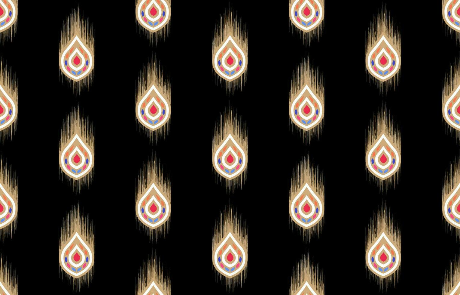 Ethnic abstract ikat art. Seamless pattern in tribal, folk embroidery, and Mexican style. Aztec geometric art ornament print. Design for carpet, wallpaper, clothing, wrapping, fabric, cover, textile. vector