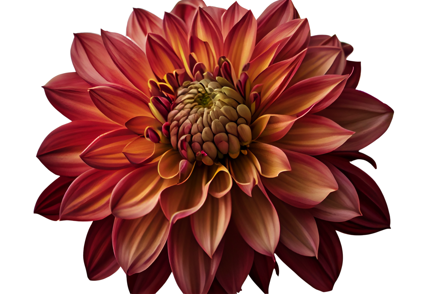 Dahlie, transparent Hintergrund, generativ ai, Dahlie Blume png