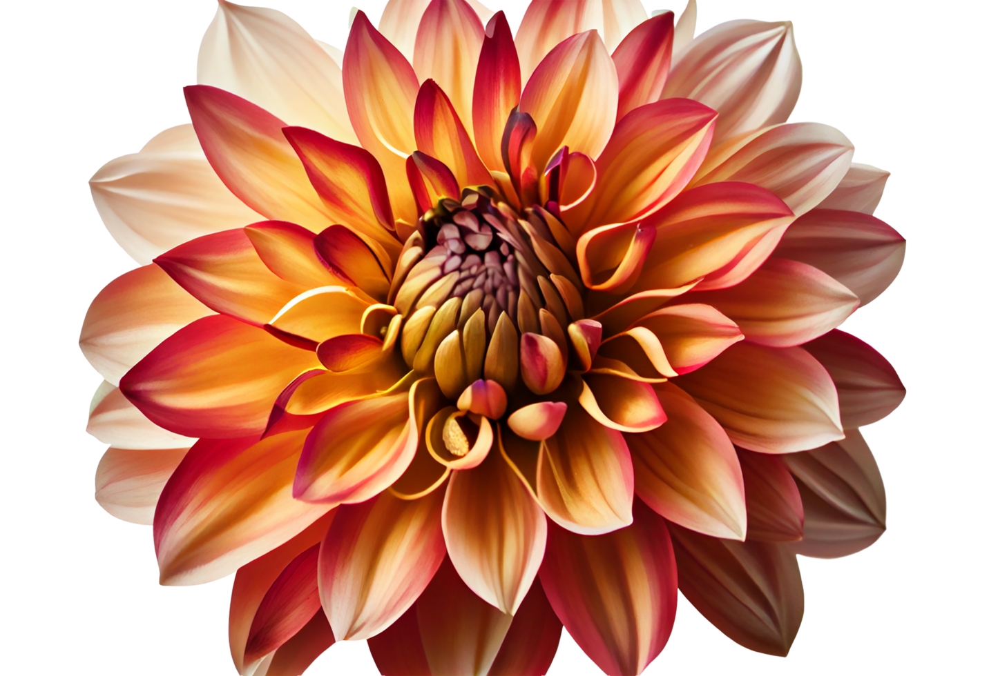 dalia, transparente fondo, generativo ai, dalia flor png