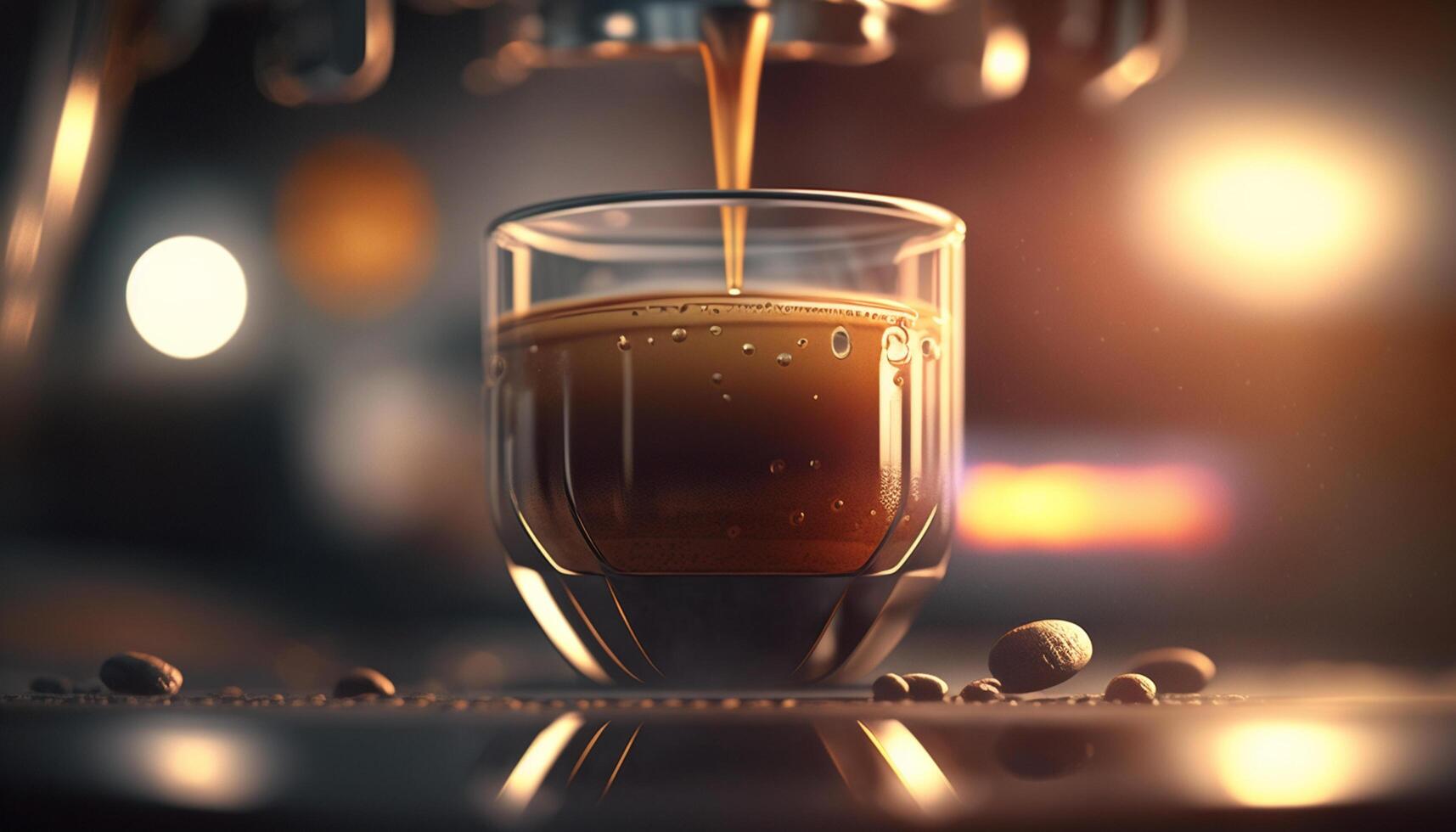 The Aroma of Italian Espresso in a Cup photo