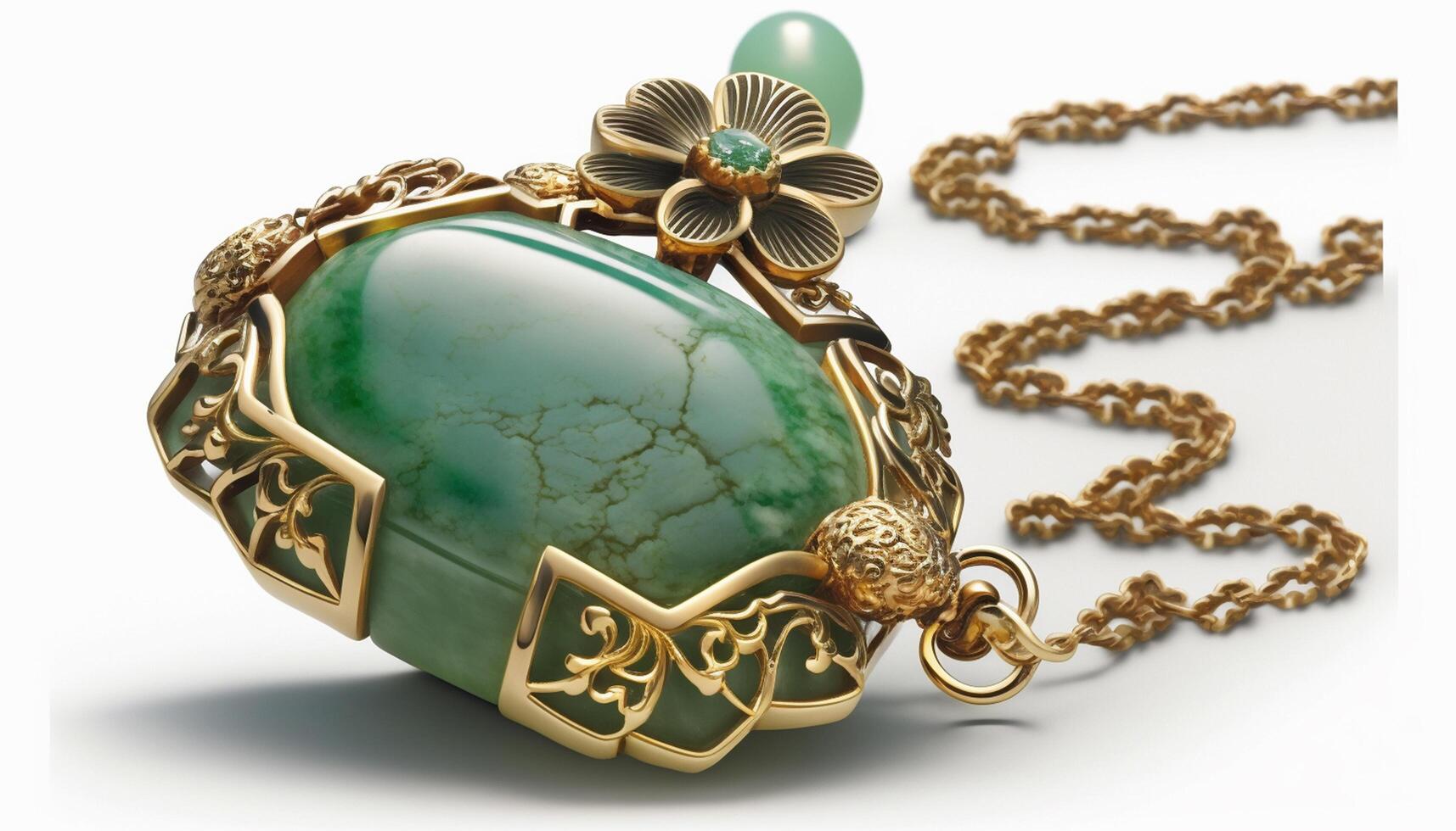 el elegancia de jade chino joyería piezas aislado en blanco antecedentes ai generado foto