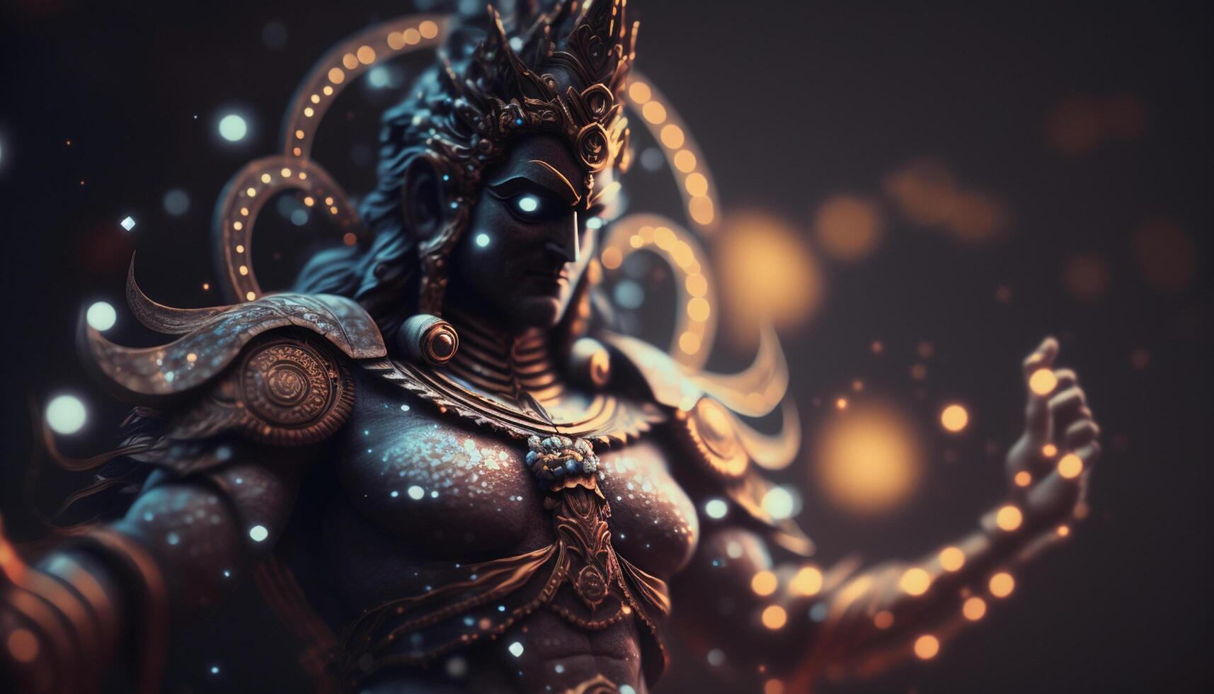 Majestic Portrait of Vishnu, the God of Protection and Preservation photo