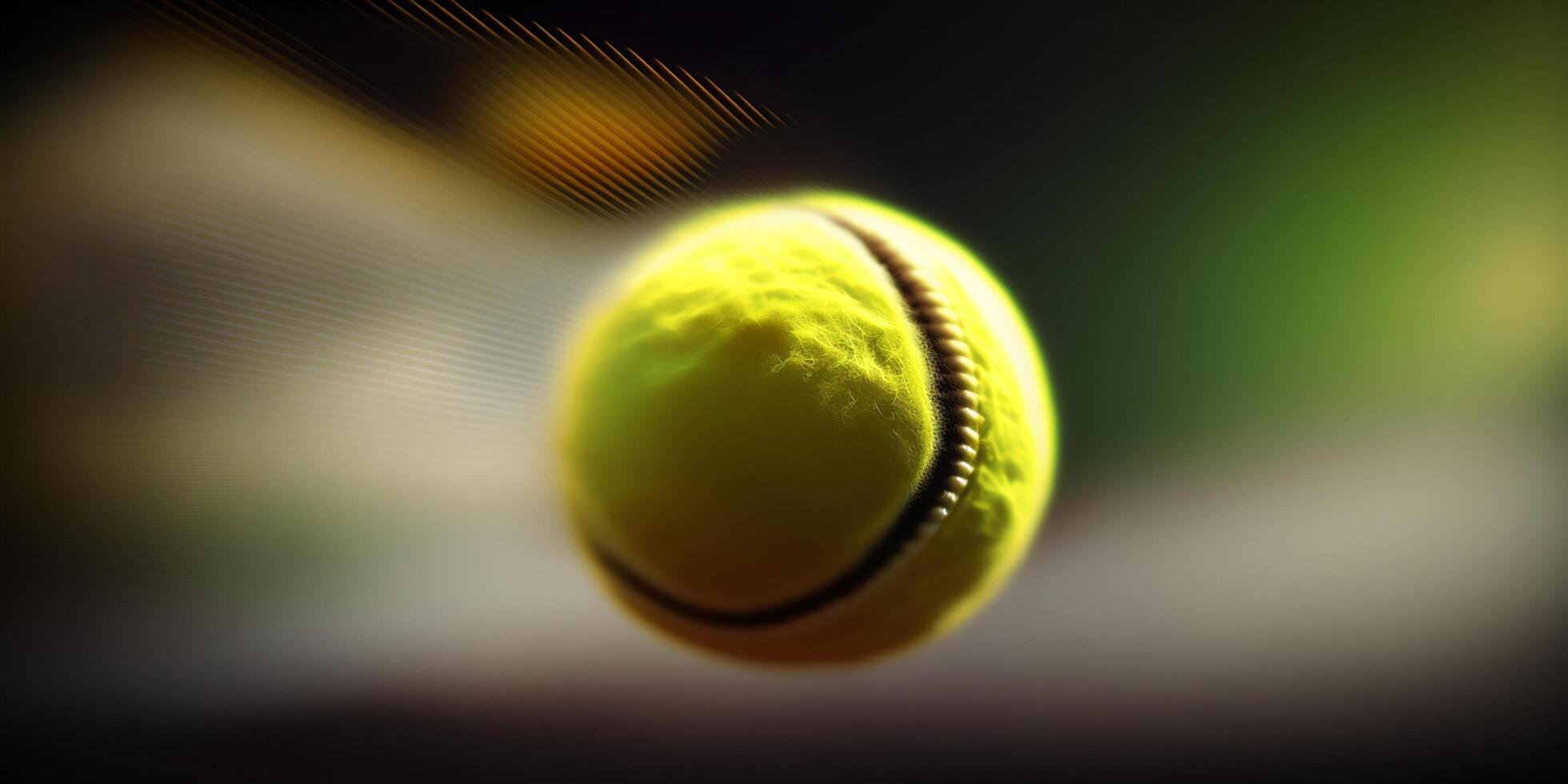 Flying dynamic tennis ball in motion illustration photo