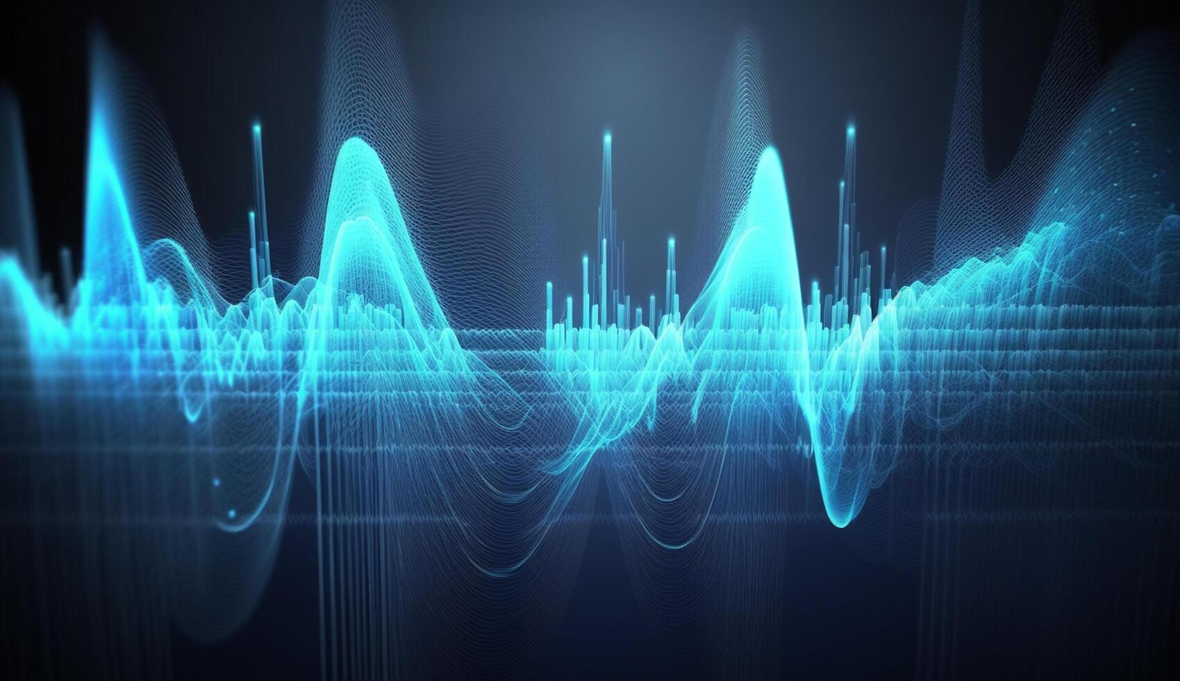 Blue Frequencies An Abstract Exploration of Sound and Light photo