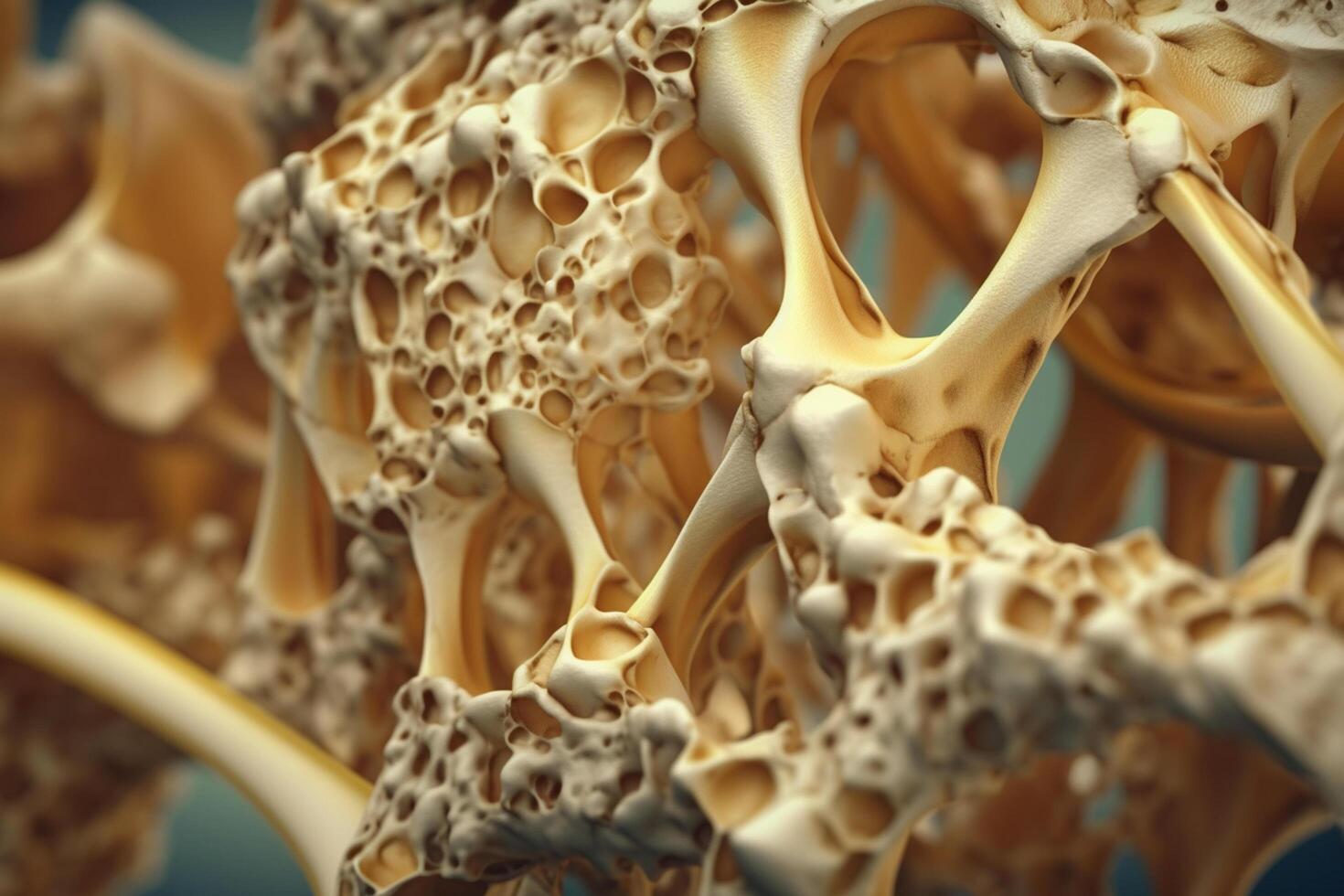 Magnified View of Bone Structure Under the Microscope photo