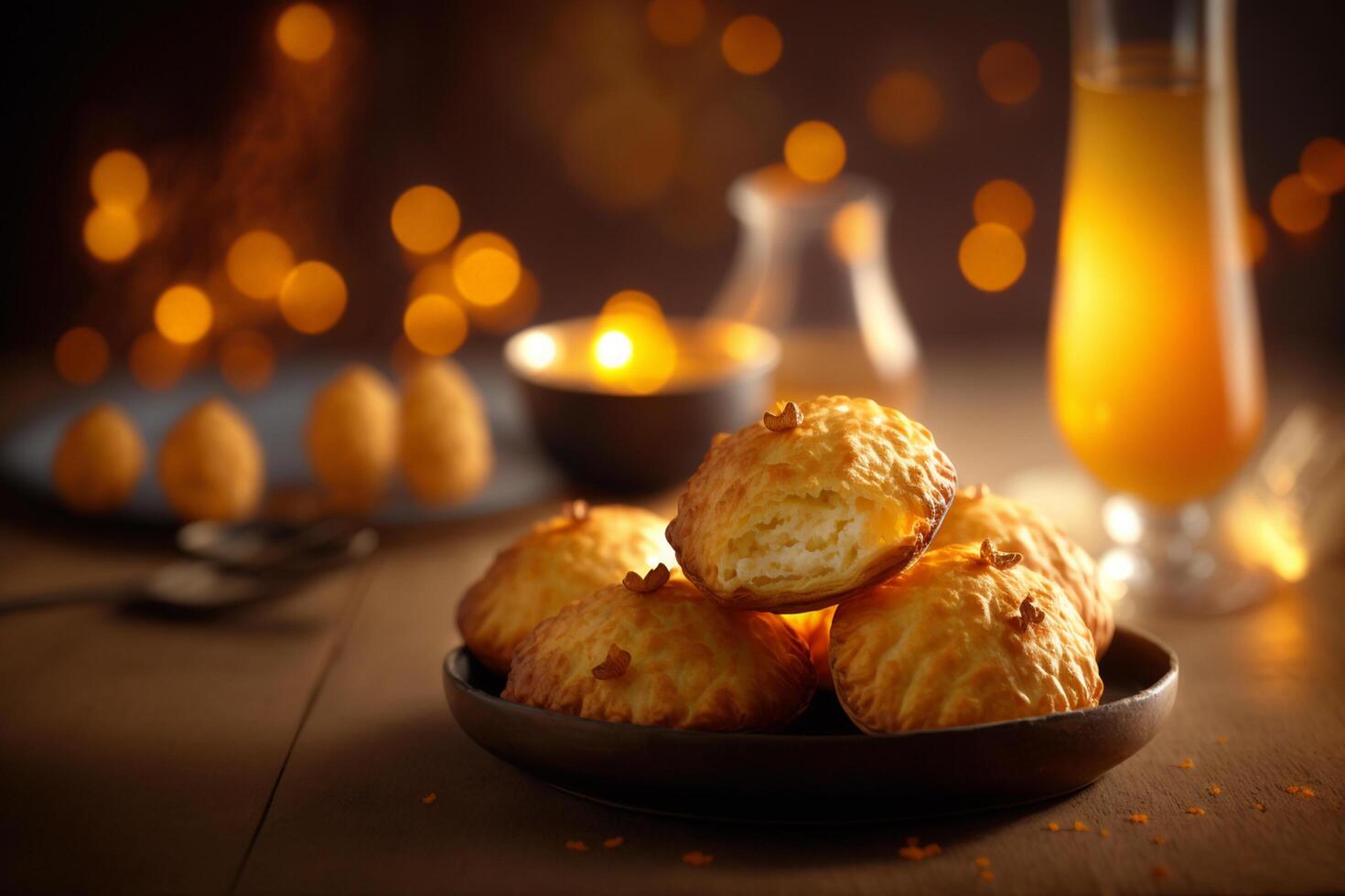 Savory Gougeres Classic French Cheese Puffs with Gruyere and Herbs photo