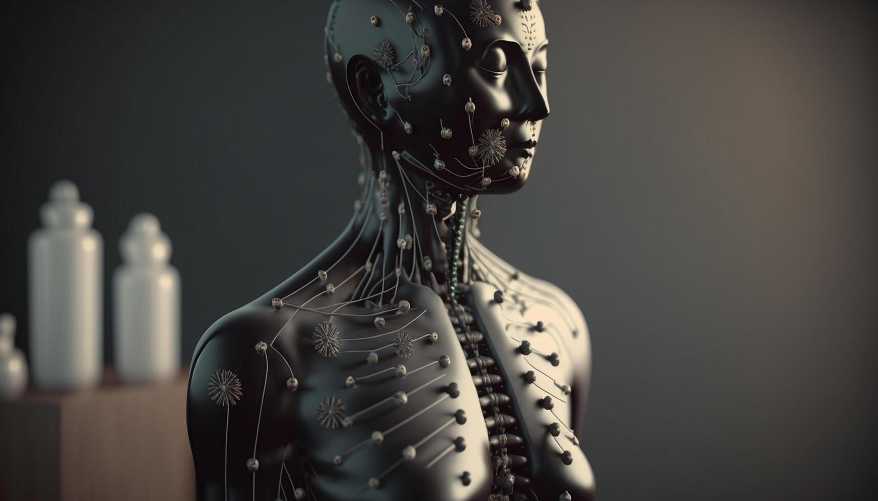 Traditional Chinese Medicine Acupuncture Model Figurine photo