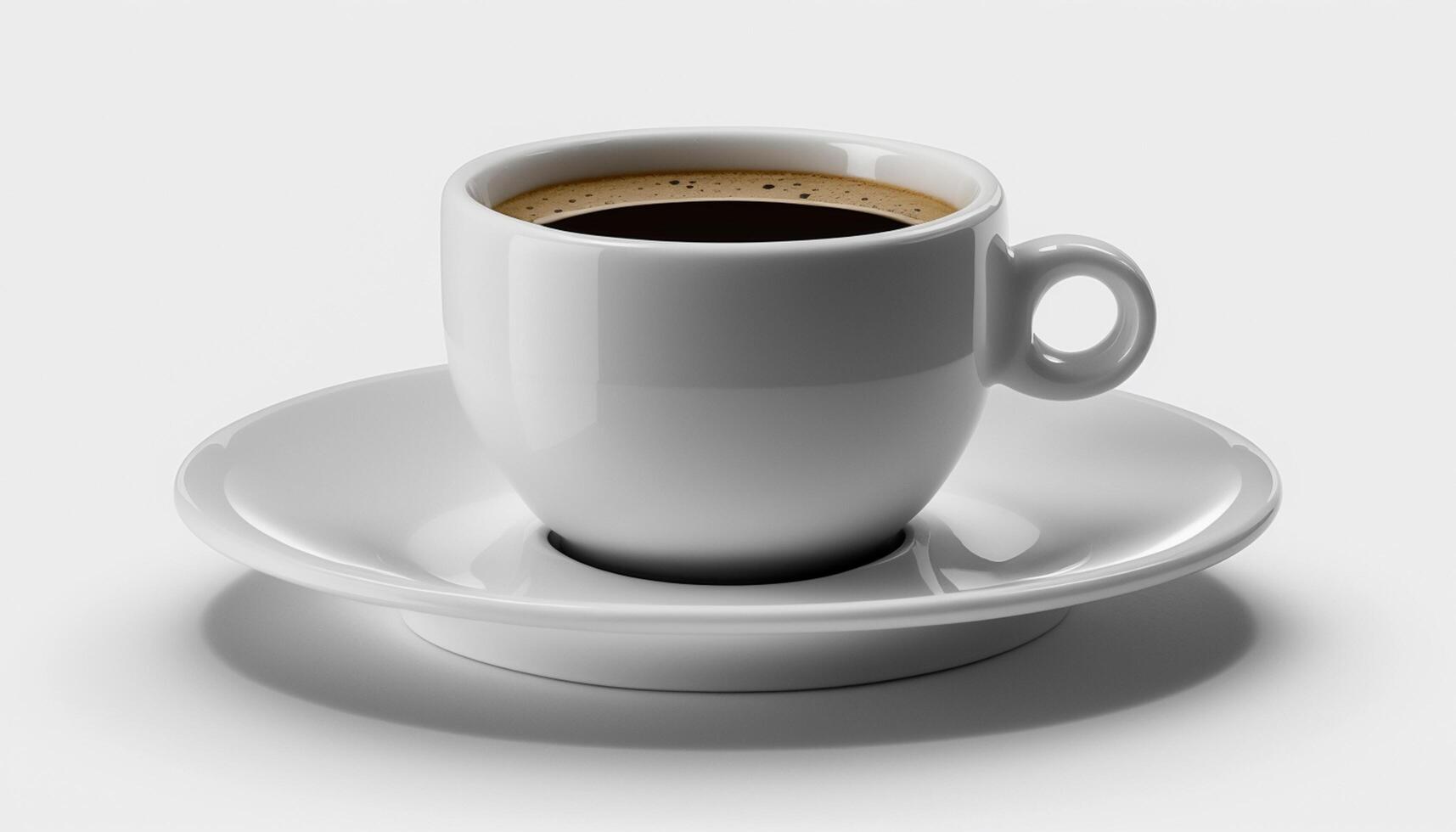 Isolated White Background Espresso Cup, Italian Specialty Drink photo