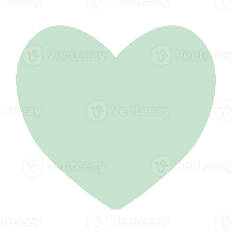 Lovely light green heart 24067841 PNG