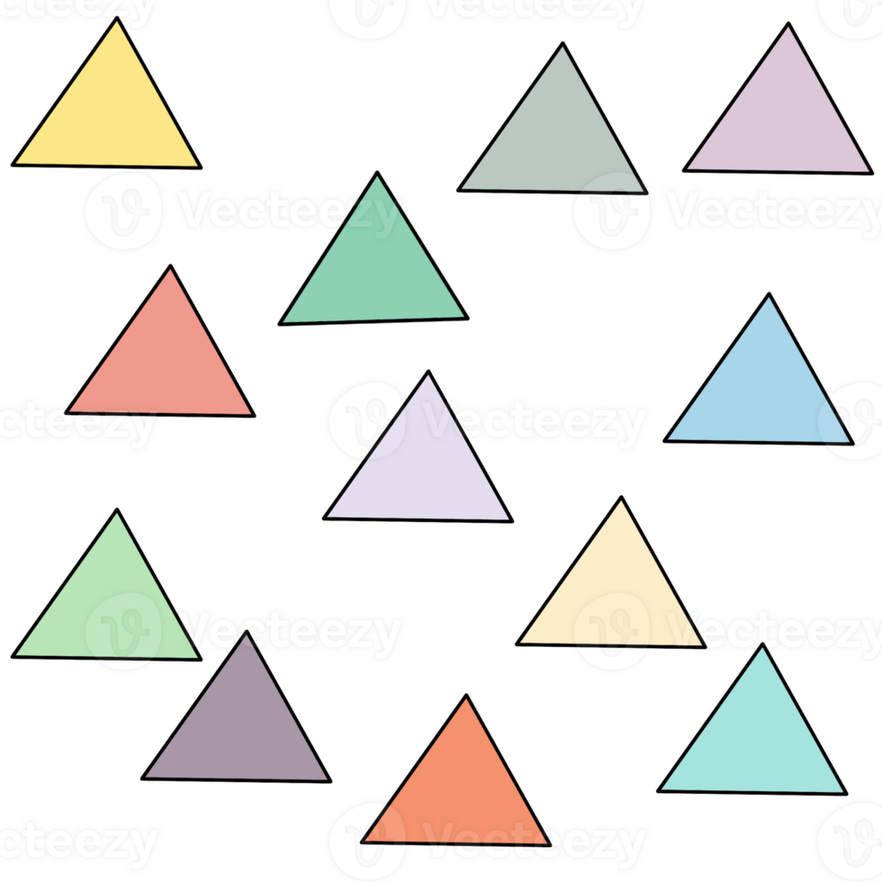 little colorful triangles png