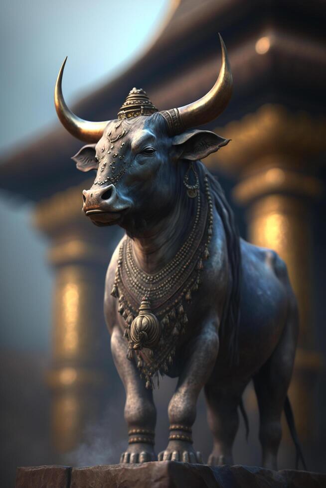 Nandi The Divine Bull and Steadfast Companion of Lord Shiva photo