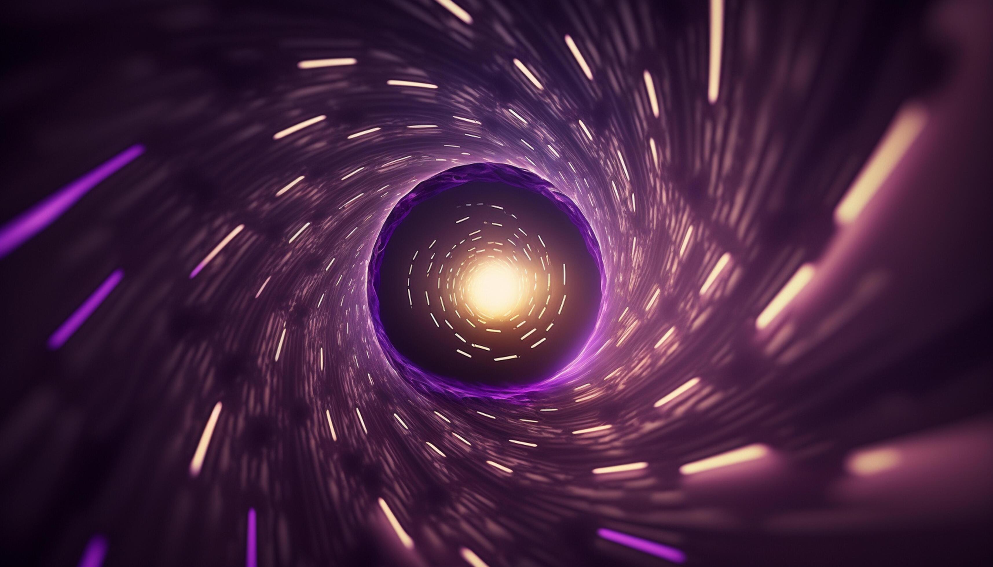 Dimensions Collide Abstract Representation of a Vortex Tunnel Leading