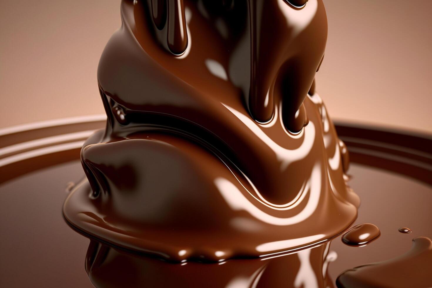 Illustration closeup of melted chocolate photo