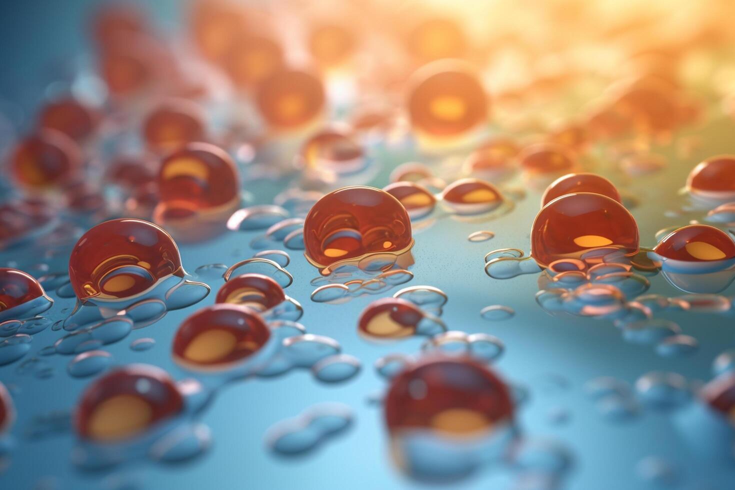 Colorful 3D Illustration of the Biochemical Process of Lipid Synthesis photo
