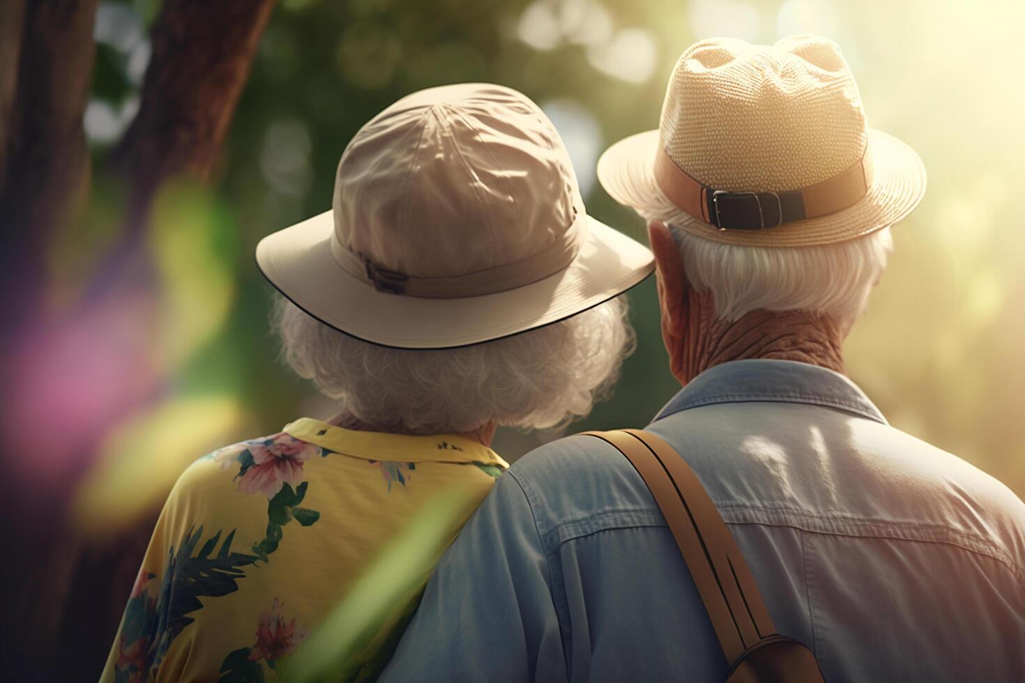 Soulmates Embracing in Old Age A Love that Withstood the Test of Time photo