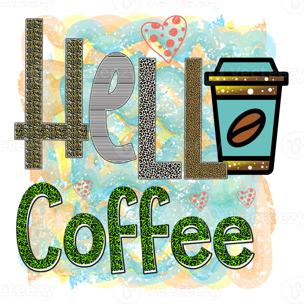 Coffee Sublimation Design png