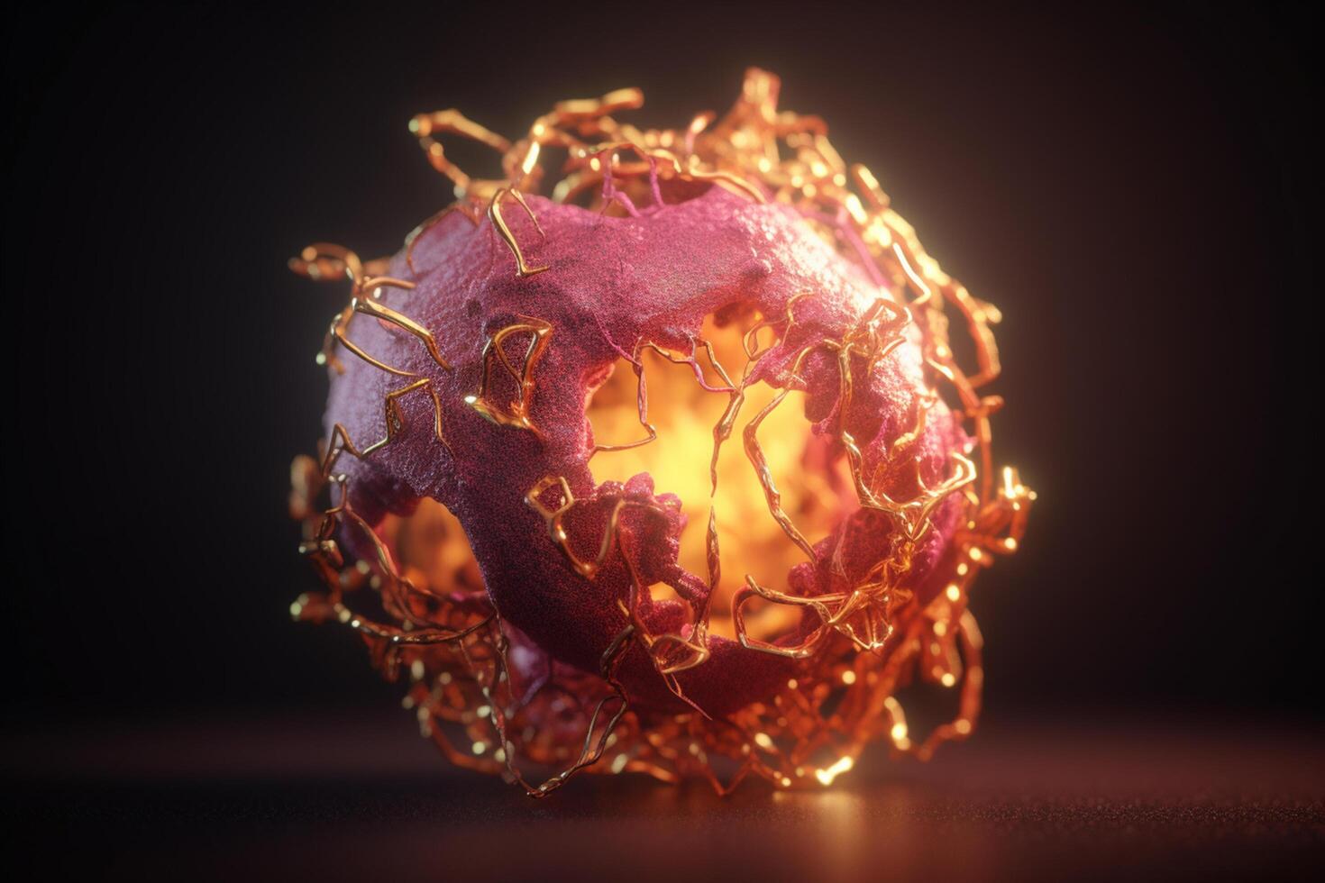 explorador el complejidades de celular vida un fascinante 3d ilustración exhibiendo el microscópico mundo de cáncer células ai generado foto