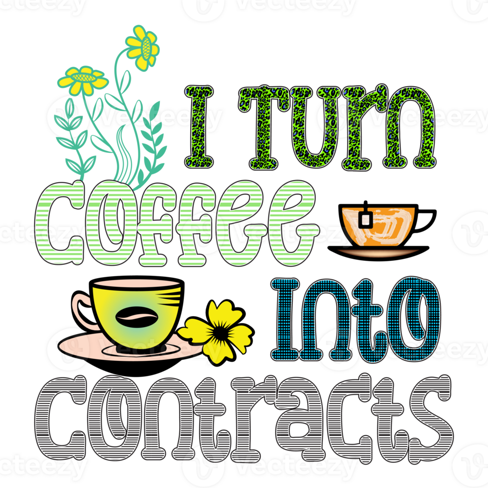 Coffee Sublimation Design png