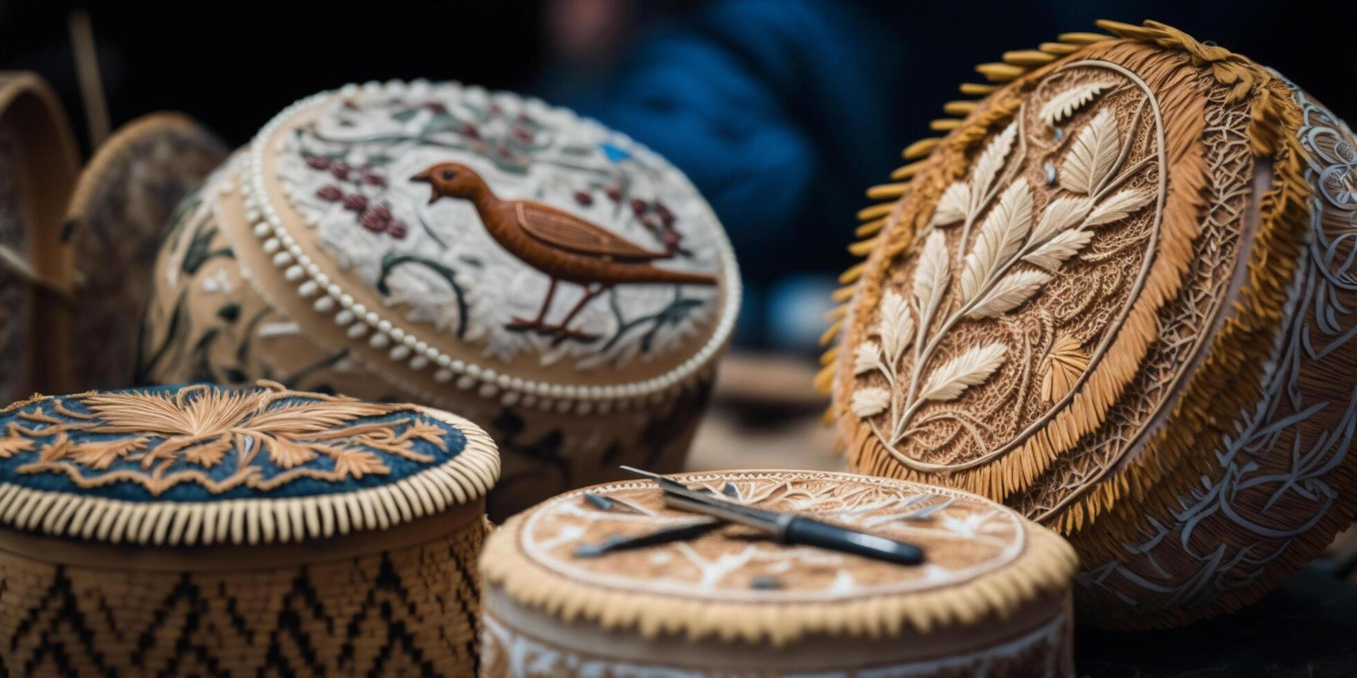 Exquisite Craftsmanship Traditional Russian Birch Bark Products photo