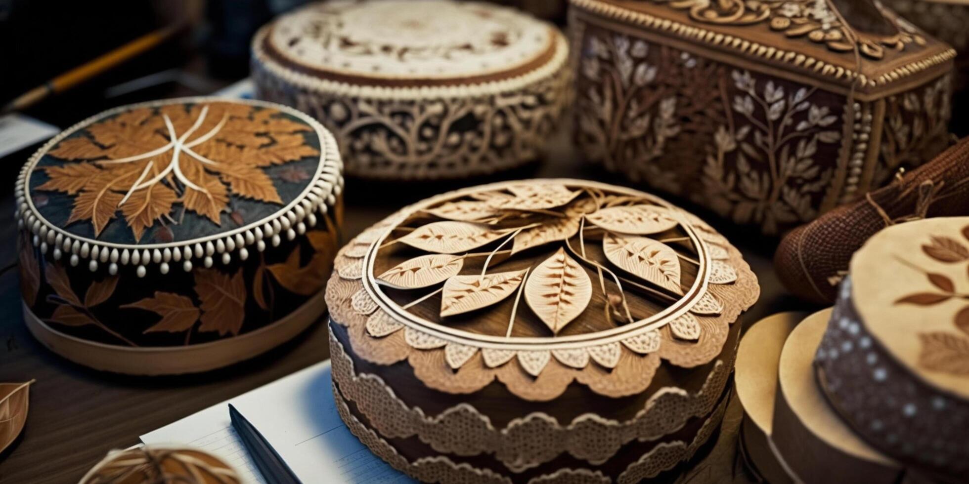 Exquisite Craftsmanship Traditional Russian Birch Bark Products photo