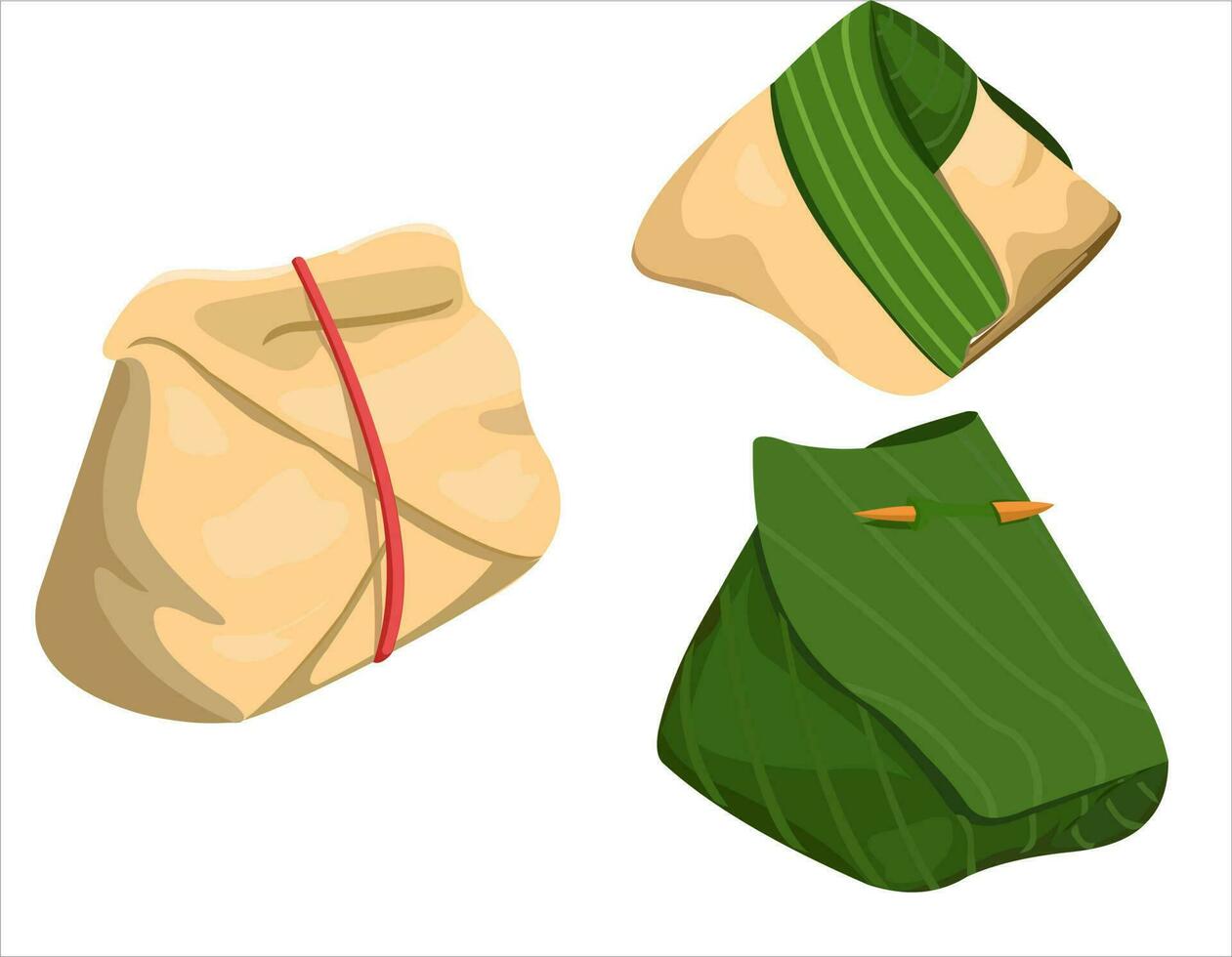vector conjunto de tradicional indonesio comida embalaje
