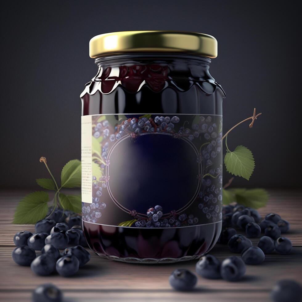 Deliciously Sweet and Sour Blackcurrant Jam from Russia photo