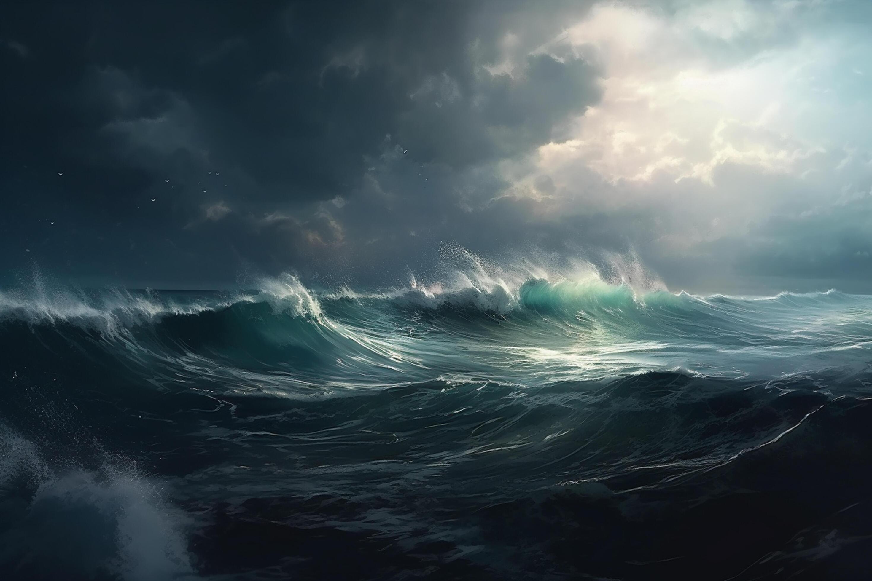 Stormy Ocean Painting stormy-ocean-painting
