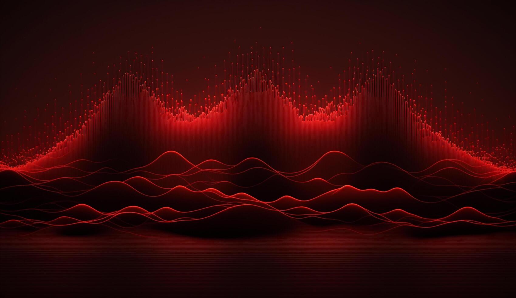 Ruby Radiance Abstract Red Frequencies on Dark Background photo