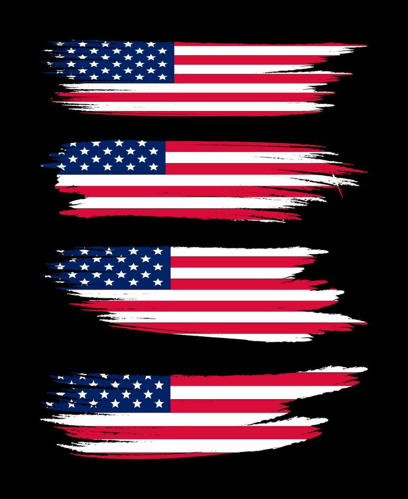 A grunge background with the american flag on it vector