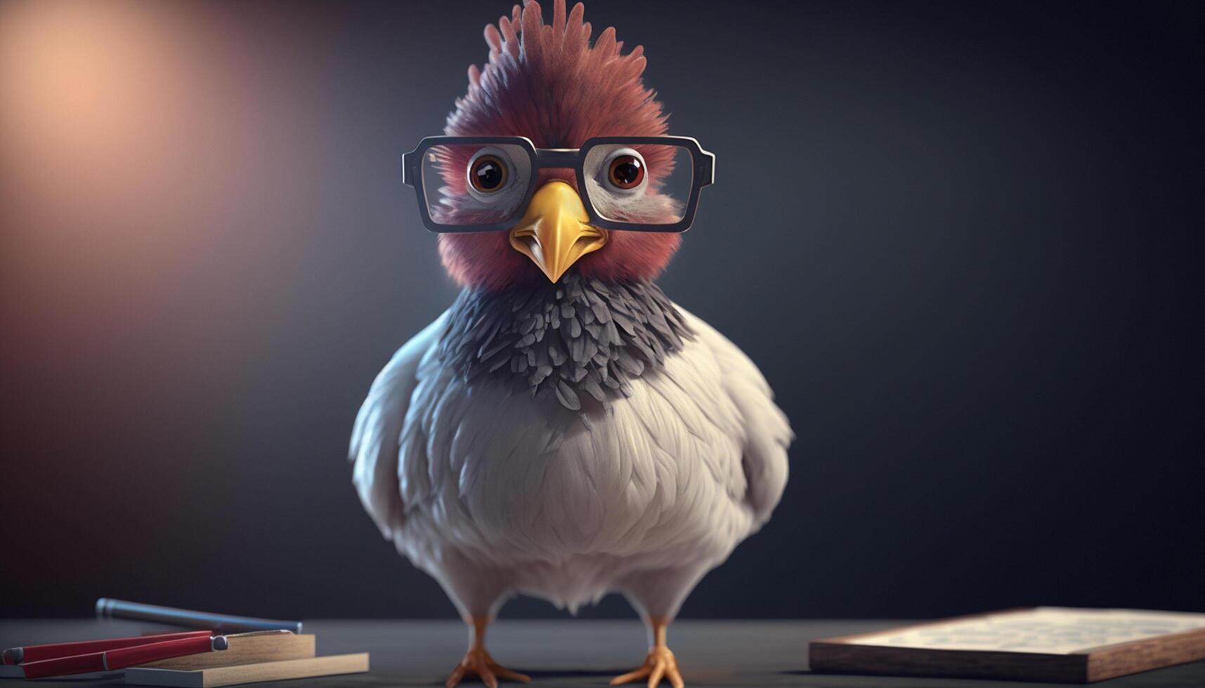 The Studious Hen Teaching Lessons in the Coop photo