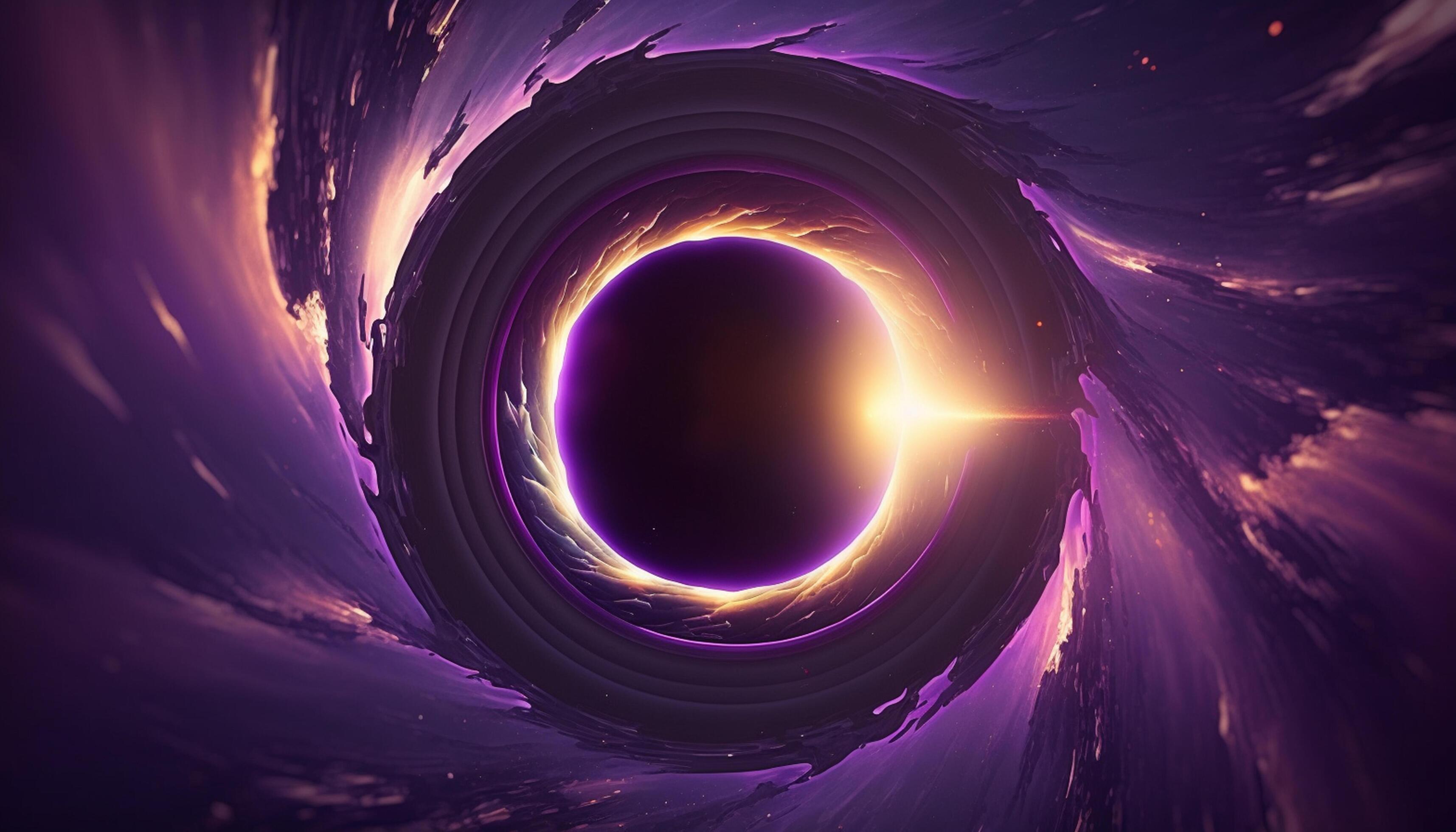 Cosmic Gateway A Portal to Another Dimension Through a Black Hole's Vortex Free Photo
