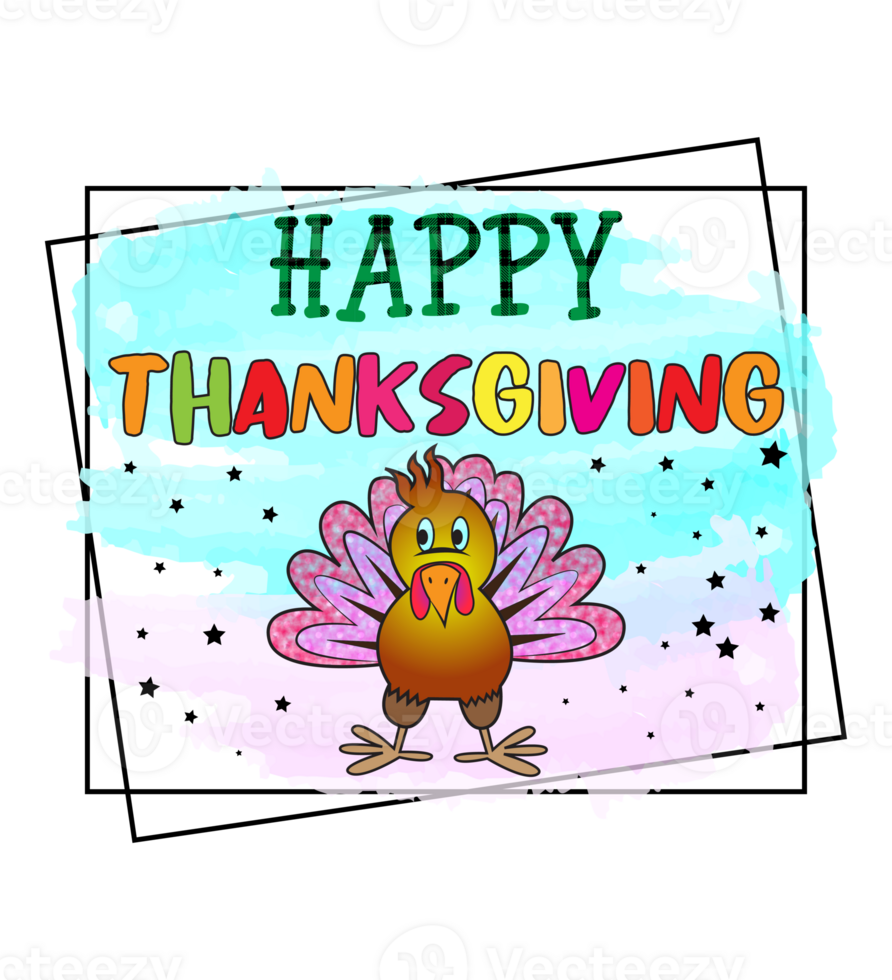 Turkey Sublimation Design png