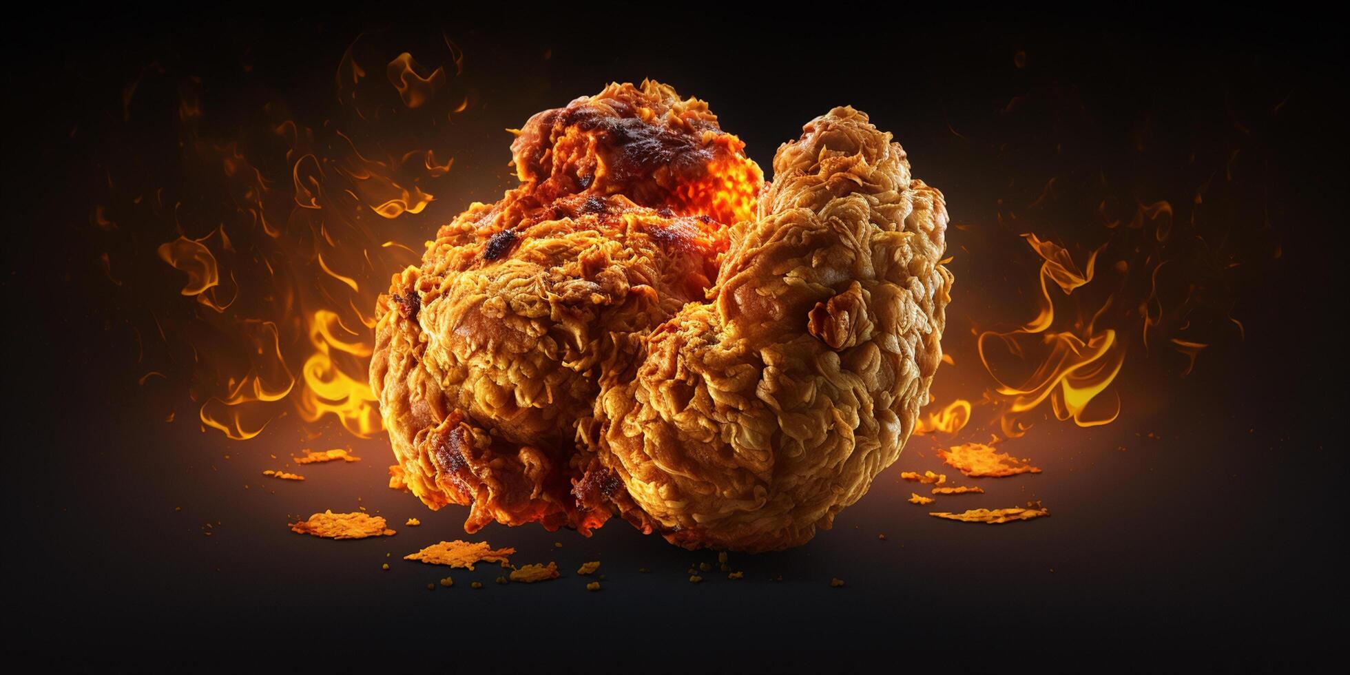 Illustration of fried chicken nuggets delicious content photo