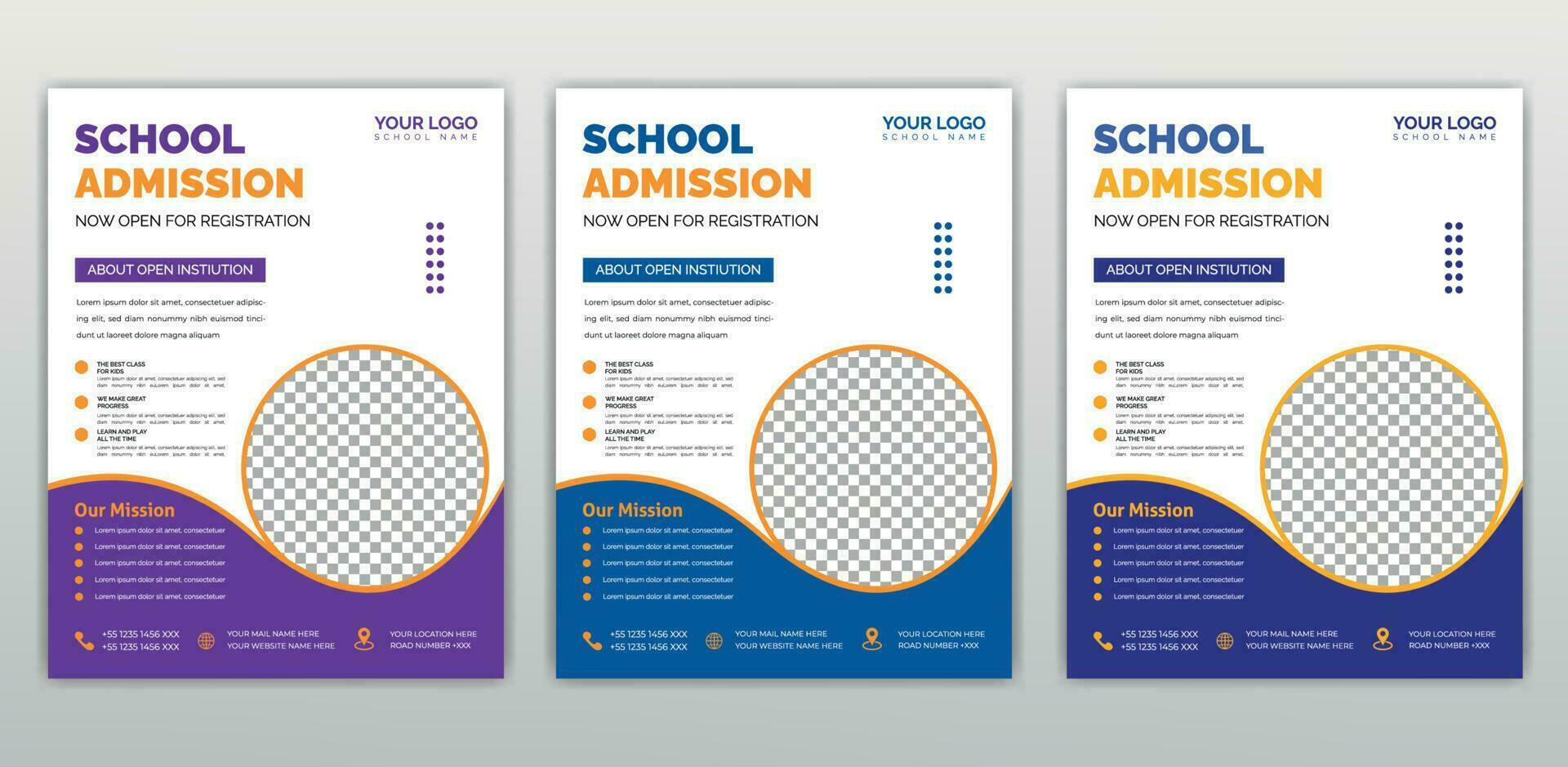 School admission flyer design, kids education leaflet brochure, cover layout School Admission Open Flyer Design Template Vector Education Center poster, Kids Education Flyer Template.