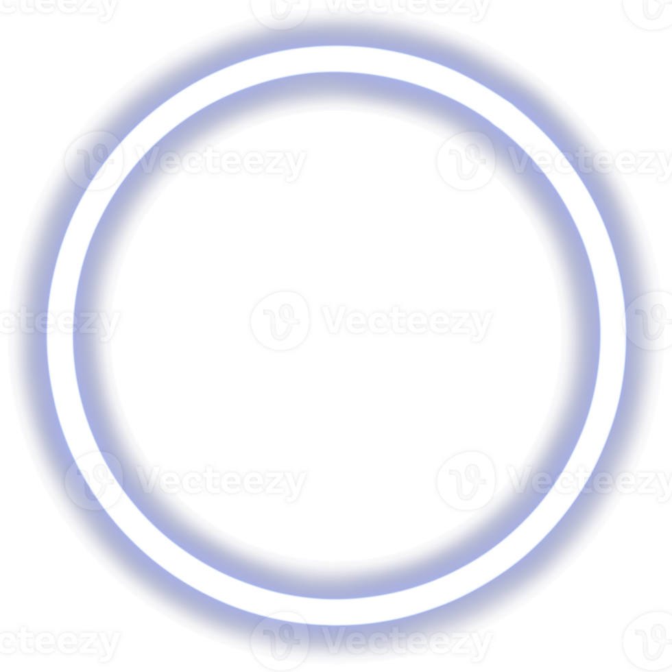 raggiante neon cerchio per il tuo decorazione. neon luce, il giro telaio, vuoto spazio per testo, ultravioletto spettro, squillare simbolo, alone. png