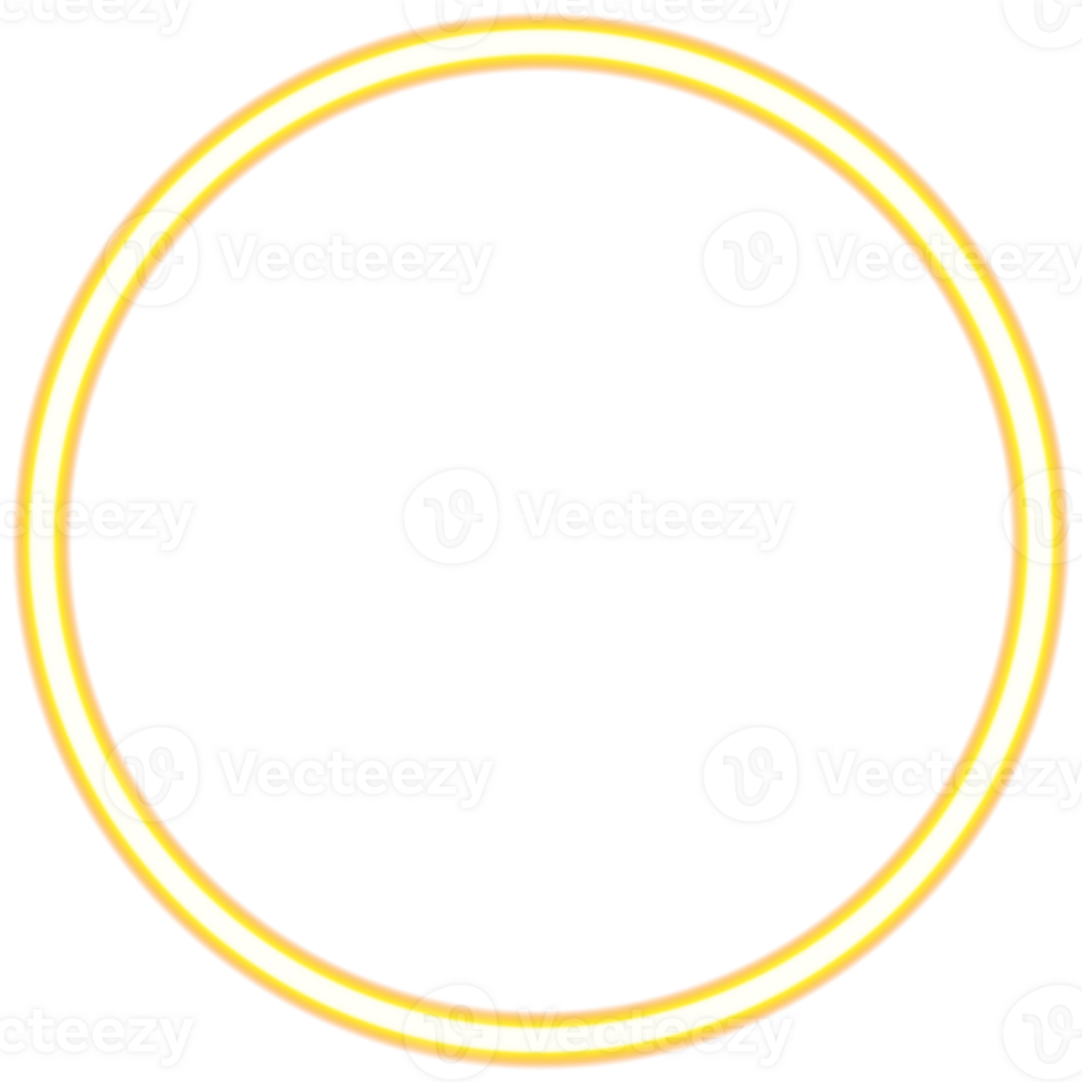 glühend Neon- Kreis zum Ihre Dekoration. Neon- Licht, runden rahmen, leer Raum zum Text, ultraviolett Spektrum, Ring Symbol, Heiligenschein. png