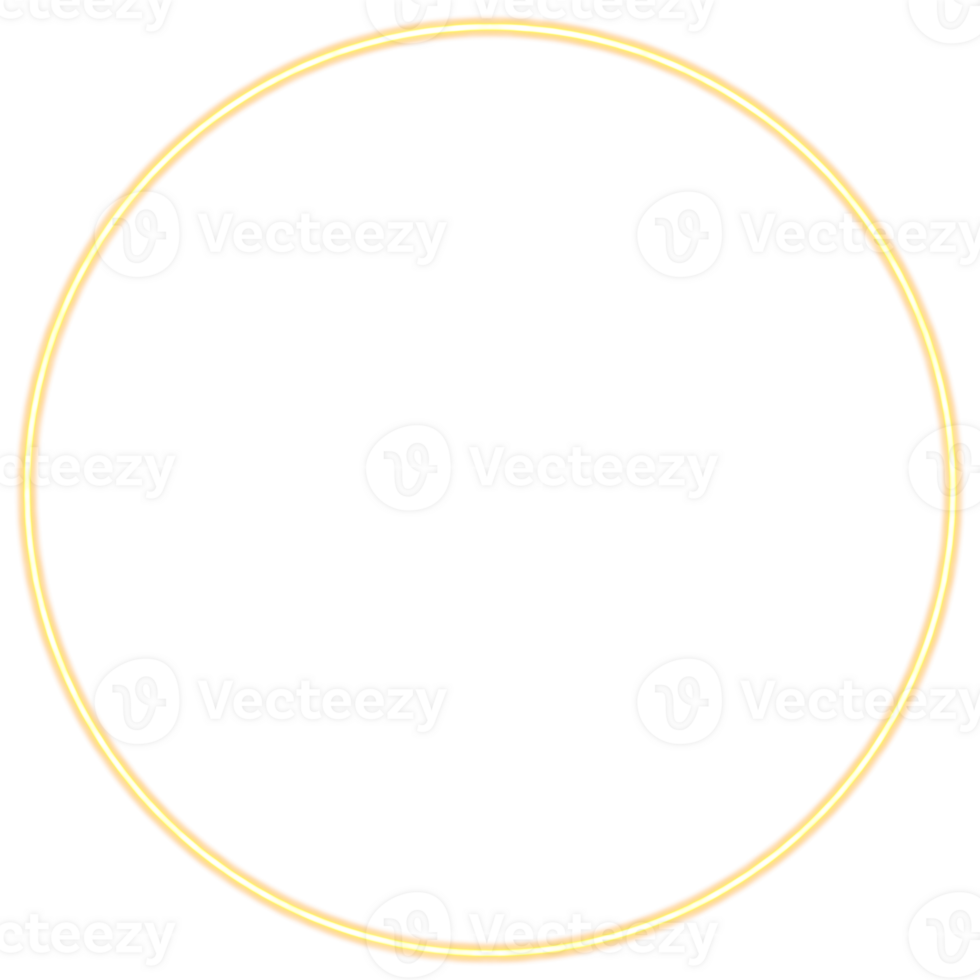 glühend Neon- Kreis zum Ihre Dekoration. Neon- Licht, runden rahmen, leer Raum zum Text, ultraviolett Spektrum, Ring Symbol, Heiligenschein. png