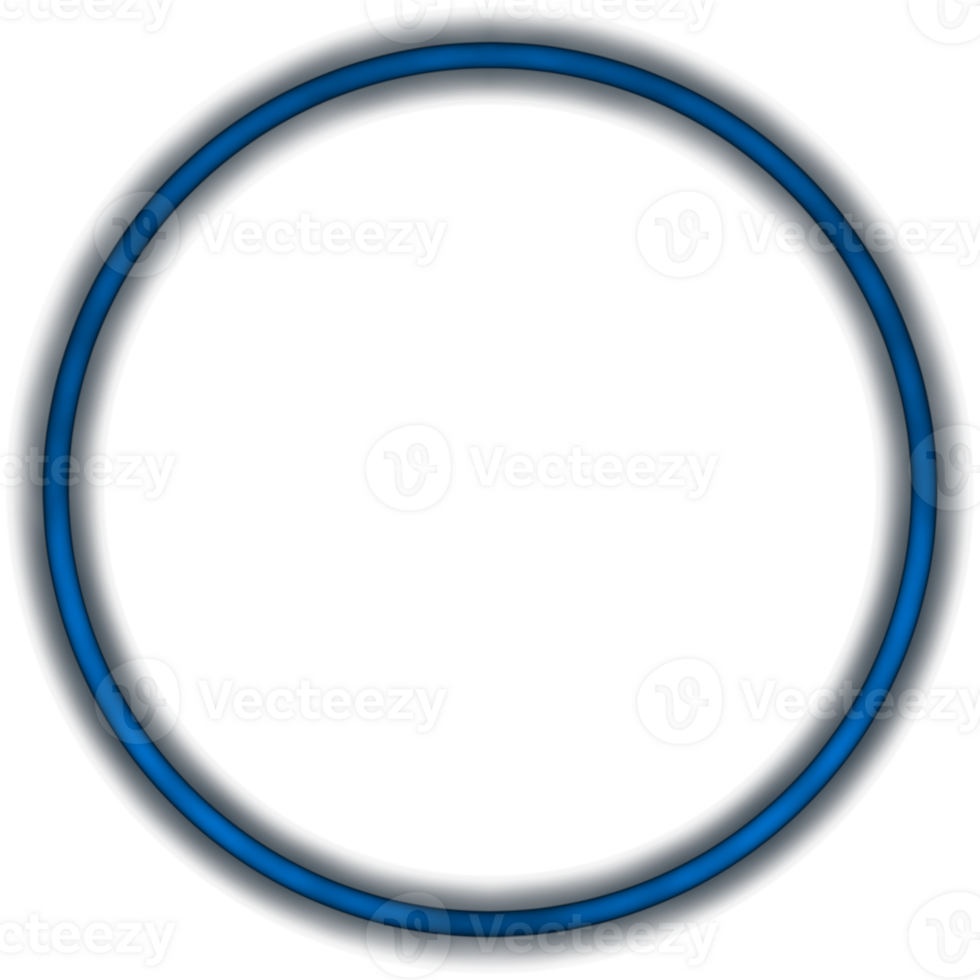 lysande neon cirkel för din dekoration. neon ljus, runda ram, tom Plats för text, ultraviolett spektrum, ringa symbol, halo. png