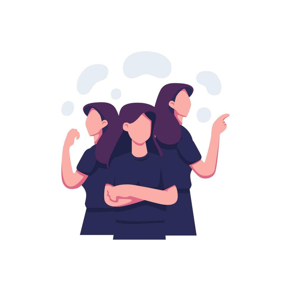dissociation flat style illustration vector design