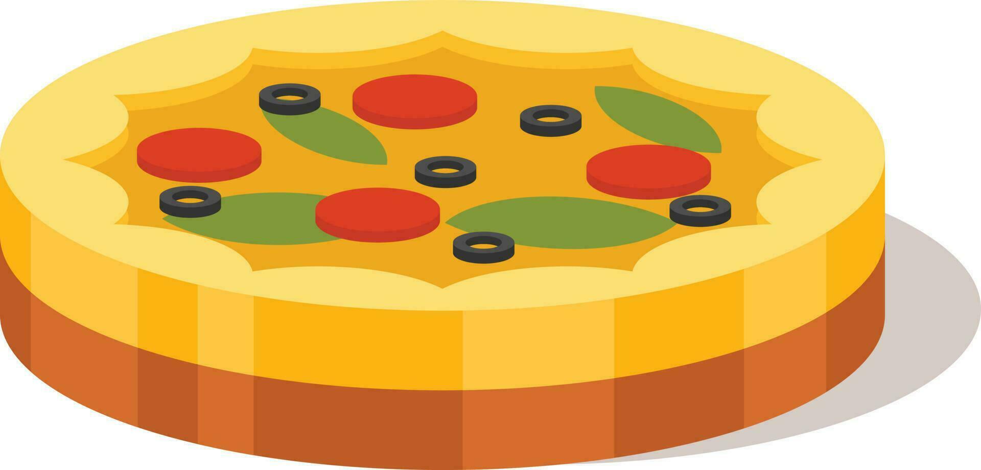 Pizza Icon Vector Art, Isolated Background.