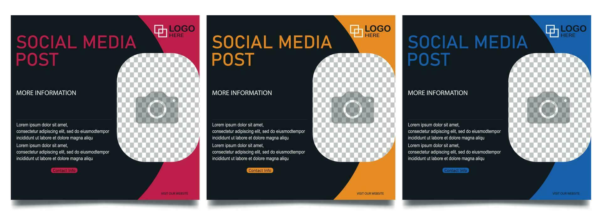 editable minimal social media post design. headline, seminar magazine for agency, company, startup advertisement. marketing social media post design. vector